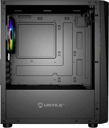 Ігровий корпус для ПК UNYKA GLAYZE Micro ATX, ARGB підсвітка, загартоване скло, 120мм ARGB вентилятори, USB 3.0/2.0
