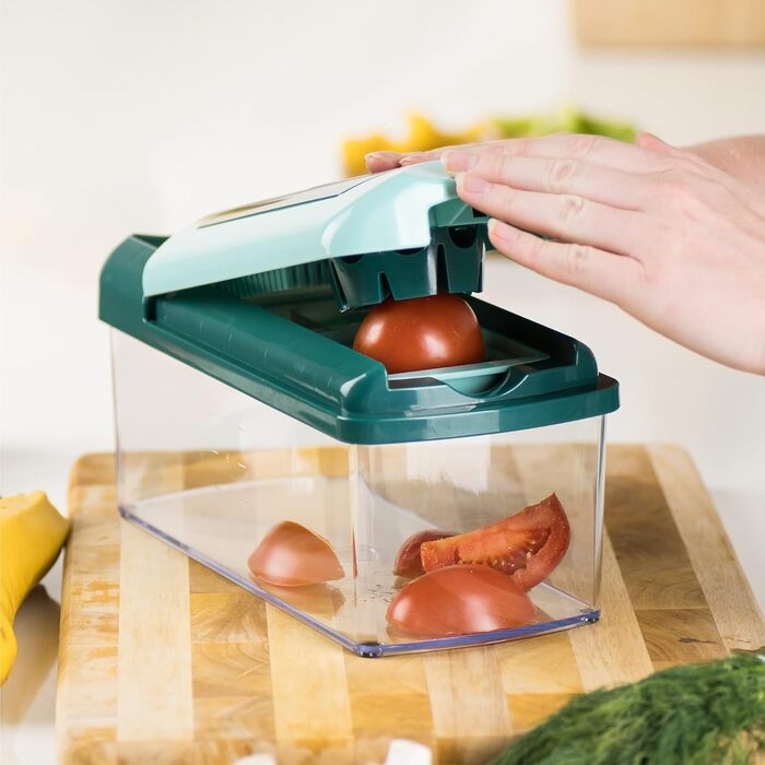 Набір для нарізки Genius Nicer Dicer Fusion, 13 частин, смарагдовий, для овочів та фруктів