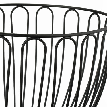 Relaxdays Black Metal Fruit Bowl