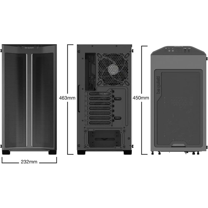 Корпус для комп'ютера be quiet! Pure Base 500DX ARGB Midi Tower ATX, чорний