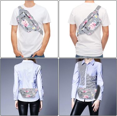 Гірчиця Bauchtasche для жінок та чоловіків, поясна сумка, універсальний розмір, сірий квітка