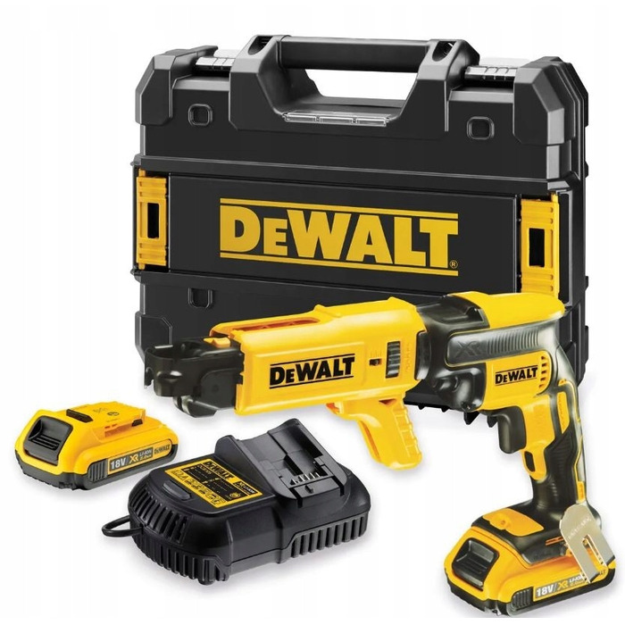 Гіпсокартонний шурупокрут DEWALT 18V DCF620P2K з 2 АКБ по 5.0Аг та кейсом TSTAK