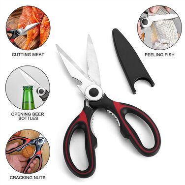 Odoland Kitchen Helper Set, Kitchen Gadget Set, Outdoor Cookware Set with Santoku Knife, Kitchen Scissors, Spatula, Tongs, Ladle, Cutting Boards - Ideal for Picnics, Travel, Hiking, and Gardening