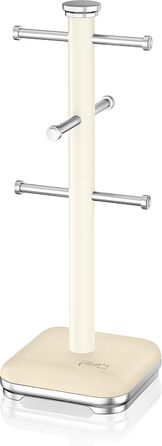 Swan SWKA1030CN Retro Cake Stand for 6 Cups, Weighted Base, Cream (Honey)