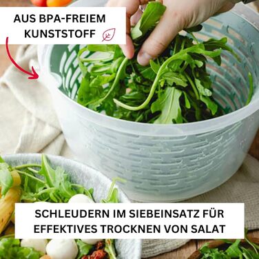 Салатниця Westmark об'ємом 4.4 л, пластик BPA-free, прозора/біла/зелена, 2430224A