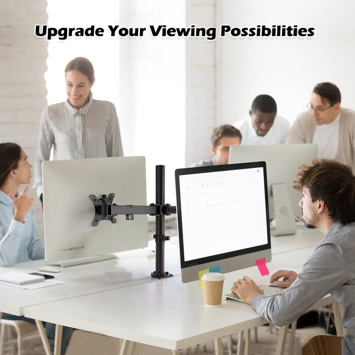 Підставка для монітора BONTEC на 2 монітори, 13-30 дюймів, регульована висота, поворотна, до 8 кг