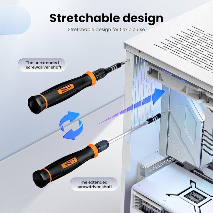 Набір викруток JOREST 155 в 1: міні-набір для ремонту Macbook, Laptop, PC, RC, PS5, Switch, Xbox, iPhone, годинників та окулярів