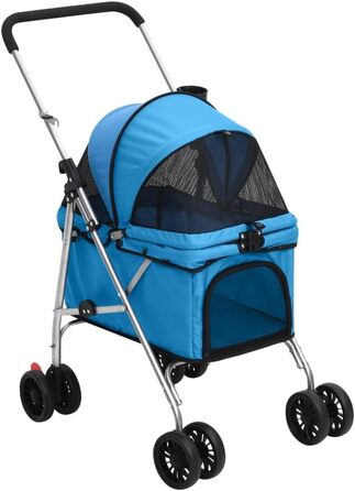 ВідаXL Переноска для собак, візок для собак, складаний, 76x50x100 см, Оксфорд, блакитний