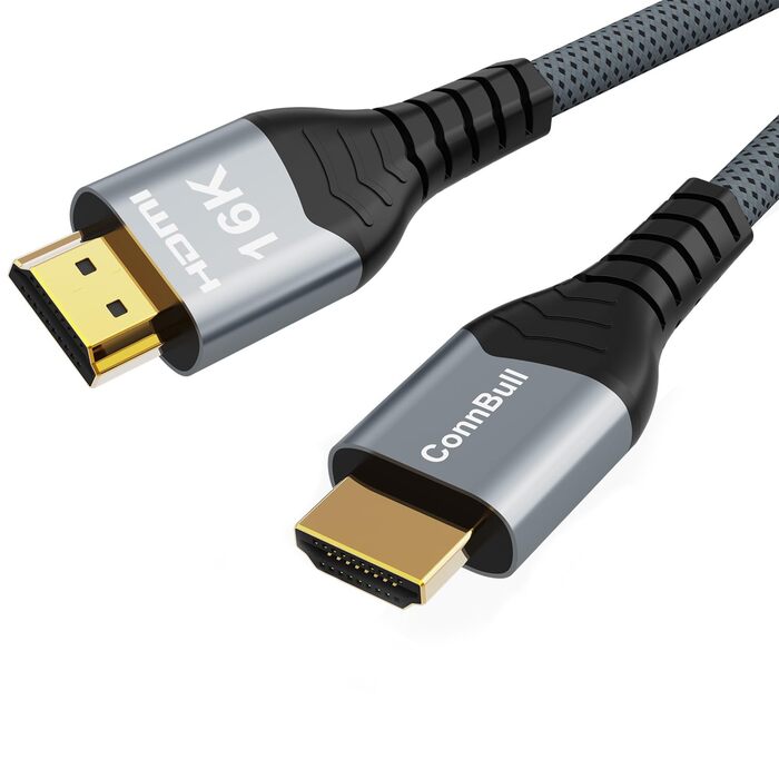 HDMI 2.2 кабель 2м: 16K, 8K, 4K, eARC, HDCP 2.3, HDR10, DTS:X, сумісний з PS5, Xbox, Fire TV