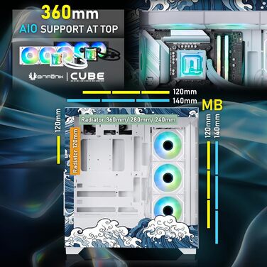 Корпус ПК BitFenix CETO Premium Edition Mid Tower (білий)