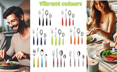 Набір столових приборів Exzact Rostfrei Stahl (нержавіюча сталь) EX07 (Фіолетовий, 16 шт.)