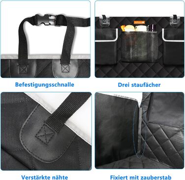 Захист для багажника автомобіля Alfheim для собак - водовідштовхуючий килимок, стійкий до розривів, з боковим захистом, срібного кольору