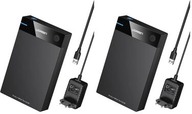 Зовнішній корпус для HDD UGREEN USB 3.0 UASP 3.5 дюймів, кейс для жорсткого диска (набір 2 шт.)