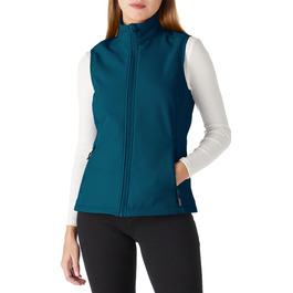 Жіноча софтшеллова жилетка Outdoor Ventures для бігу та спорту: легка, вітронепроникна, з флісовою підкладкою та 4 кишенями (XS, Nebel Blau)