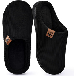 Тапочки чоловічі WateLves з корду та піною Memory Foam, антиковзкі, теплі, зручні, смугасті, чорні, 42/43 EU
