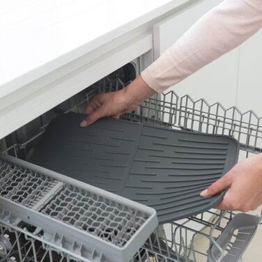 Килимок для посуду Brabantia Silikon, сірий, 32,5 x 44 x 0,5 см