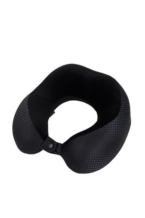 Подушка для шиї American Tourister з Memory Foam - ергономічна, для подорожей (літак, авто, поїзд), 30 см, чорно-сіра