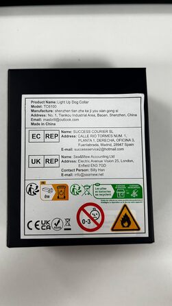 Світловідбиваючий нашийник для собак MASBRILL з LED-підсвічуванням, водонепроникний, 3 режими освітлення, синій