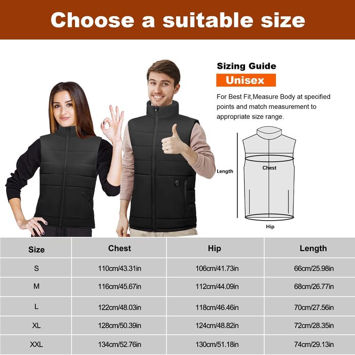 Обогревна жилетка з акумулятором 10000mAh, чоловіча/жіноча, 3 температурні режими, електрична, для катання на конях, лижах, мотоциклі, XXL, чорна