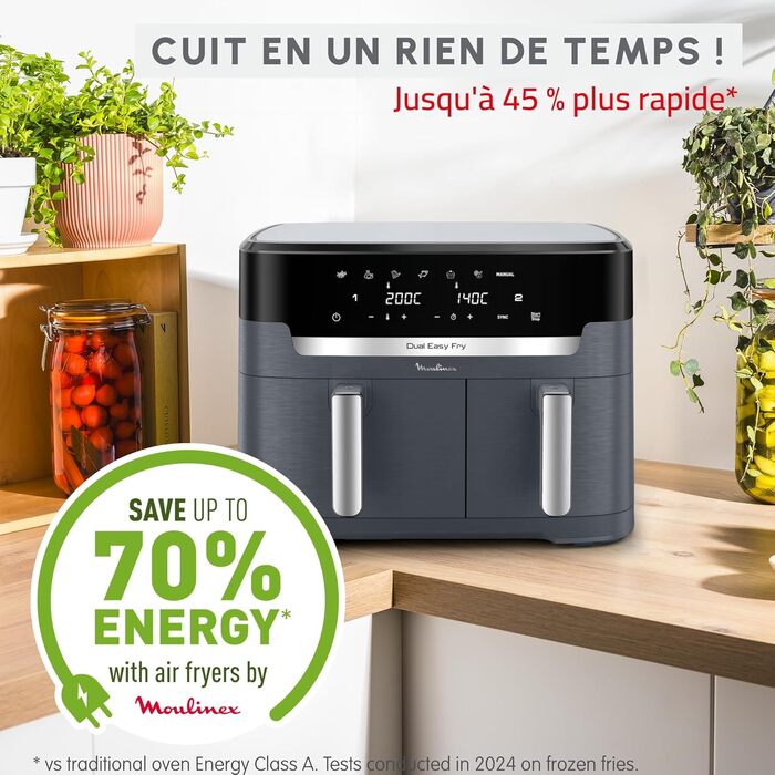 Фритюрниця Moulinex Dual Easy Fry XXL з двома кошиками, 11л, 7 програм, EZ942BF0