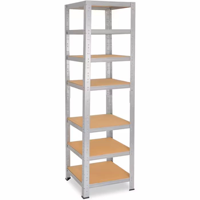 Металеві стелажі Shelfplaza® 200x100x40 см: 7 поличок, вантажопідйомність 125 кг, для підвалу, гаража, майстерні, складу