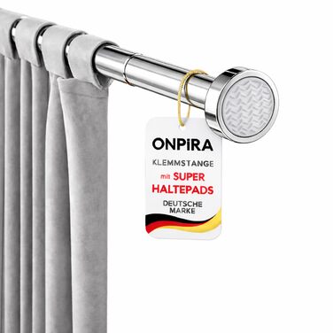 Розсувна штанга для карнизів Onpira® без свердління – телескопічна штанга 125-240 см, нержавіюча сталь, 3 кольори (білий, чорний)