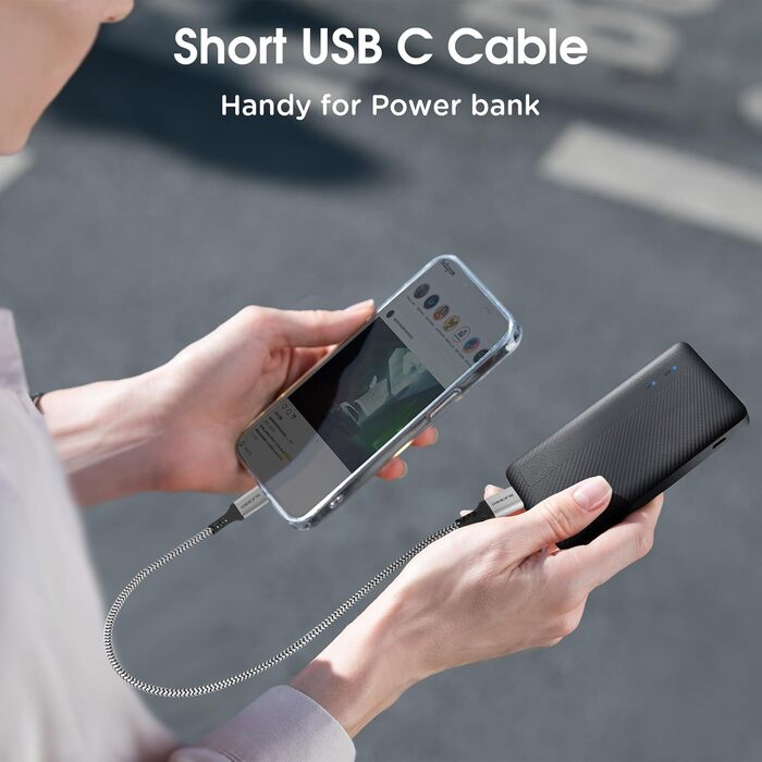 Кабель USB-C на USB 3.1 Gen2, 0.5м, швидка зарядка 3A/60W, 10Gbps, сумісний з iPhone 15, Galaxy S24, Redmi, Pixel 8, PS5 SSD