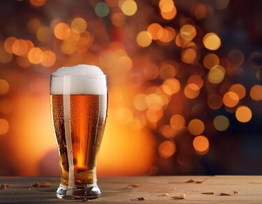 Набір келихів для пива Glasmark KROSNO 1992, 4 шт, 500 мл, для пшеничного, світлого пива, прозорі, 8.5x19.5 см