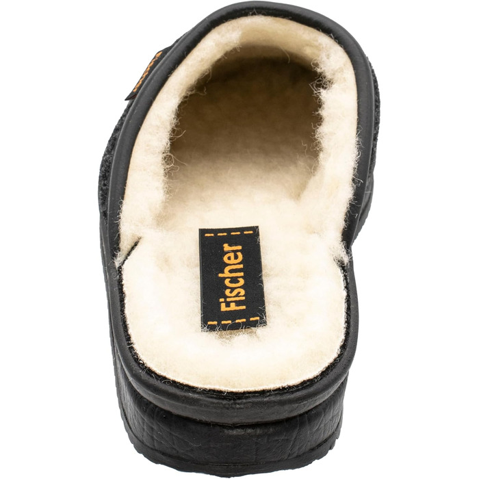 Чоловічі домашні тапочки Fischer з теплою підкладкою, повсть, 204609, 43 EU, чорний, антрацит, 205