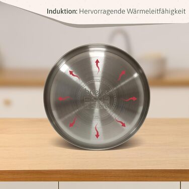 Чайник електричний Nordic Wasserkessel Induktion 2.3L, з свистком, з нержавіючої сталі, ретро дизайн, для всіх типів плит (склокераміка, газ, електро), з дерев'яною ручкою Cool-Touch, для чаю та кави, чорний