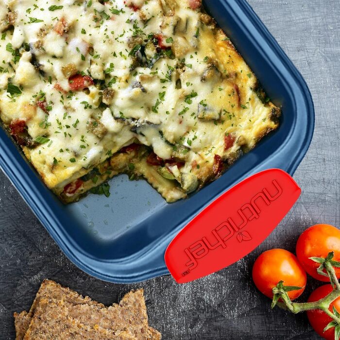 Набір форм для випічки Nutrichef 10 шт. з антипригарним покриттям – для випічки солодкого (печиво) та солоного (піца) – з вуглецевої сталі, без PFOA та PTFE, з силіконовими ручками (круглі/квадратні)