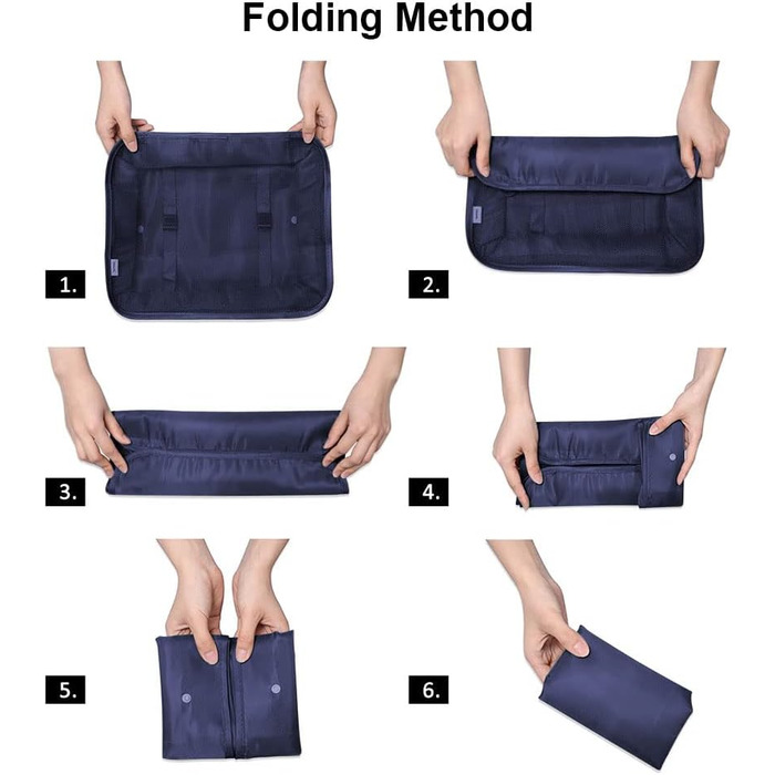 Органайзер для валізи OSDUE, набір 8 шт: кубики для пакування, водонепроникні сумки для одягу, органайзери для подорожей, косметичка, мішечок для взуття, кишеня для USB-кабелів (Бежевий) (Тип B-8шт Синій)