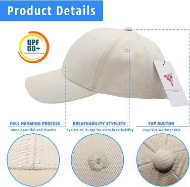 Кепка бейсболка унісекс, 100% бавовна, регульована, однотонна, універсальний розмір, сонцезахисна шапка