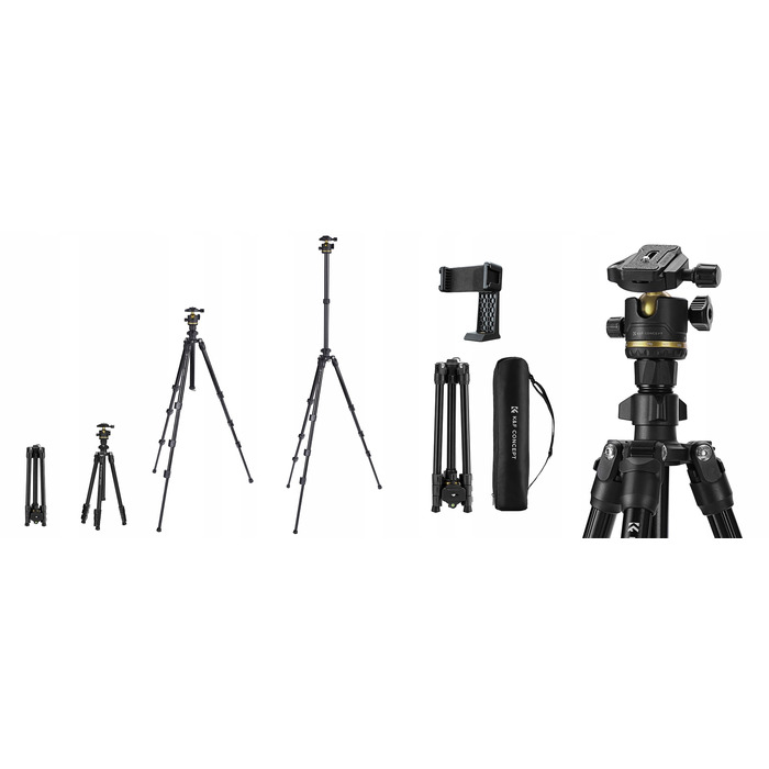 Штатив K&F Concept K234A3, 178 см, чорний