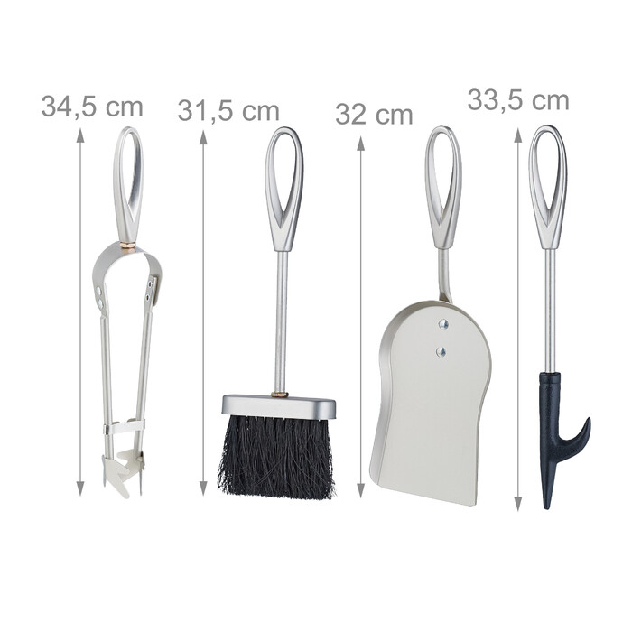Relaxdays 5-Piece Fireplace Set