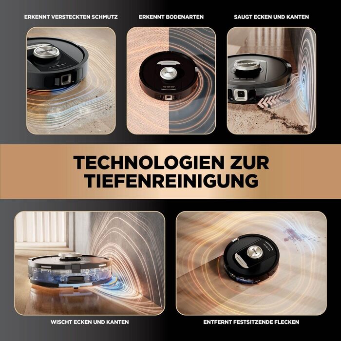 Робот-пилосос Shark PowerDetect 2-в-1 з функцією миття, NeverTouch Pro, самостійне очищення на 60 днів, 3D/LiDAR навігація, NeverStuck, керування через додаток, чорний RV2800ZEEU, 2 щітки, антимікробні подушечки, 1 капсула