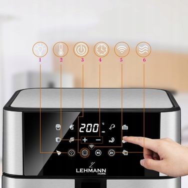 Аерофритюрниця Lehmann LHODF-1810 1800 Вт, 10 л, сріблясто-сіра