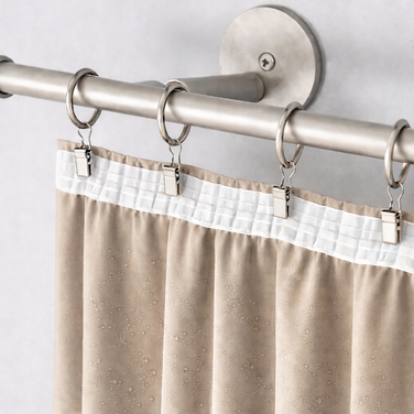 Текстильна штора для ванни NOW-ART, 200 x 200 см