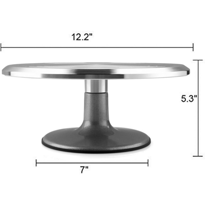 Поворотний підставка для тортів, Uten - поворотний стенд для випічки, торти, декор, алюміній