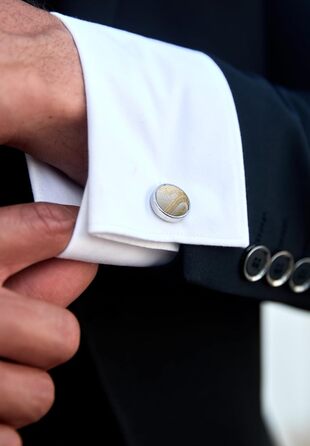 HISDERN Комплект краватки, кишенькового хустинки та краваткових затискачів для чоловіків, Пазлі, для весілля, свят, Різдва, Хелловіну, A1-Бежевий