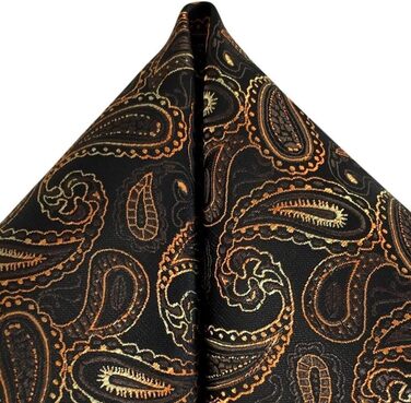 Краватка чоловіча GASSANI Paisley 7 см, комплект 3 шт., чорно-коричнева | Охровий