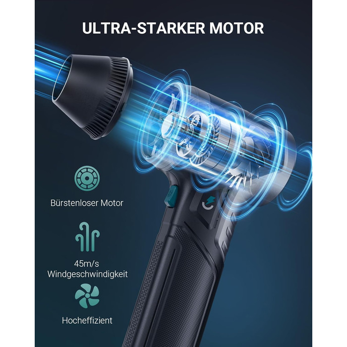 VANTRUE POWER Електричний повітряний пилосос-800G, бездротовий, акумуляторний, для чищення клавіатури, автомобіля, дому