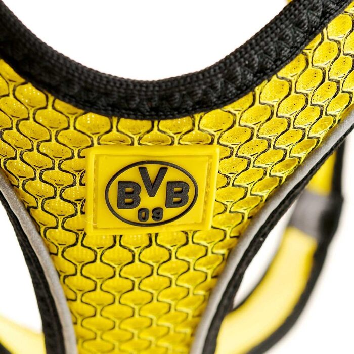 Шлейка для собак HUNTER HILO COMFORT BVB, жовта, з 3D-сіткою, світловідбиваюча, XS-S, обхват 40-46 см