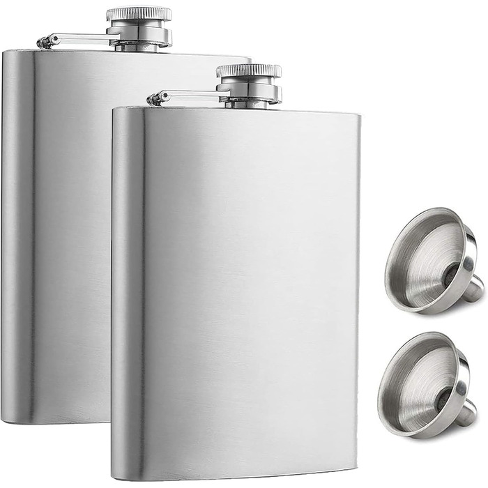 Фляга сталева 4oz з воронкою, не протікає, для чоловіків та жінок