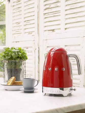 Smeg KLF04RDEU Kettle, 2400W, 1.7 liters, Red