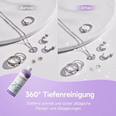 Ультразвукова очищувачка для окулярів та ювелірних виробів 350мл, 46 кГц, фіолетовий