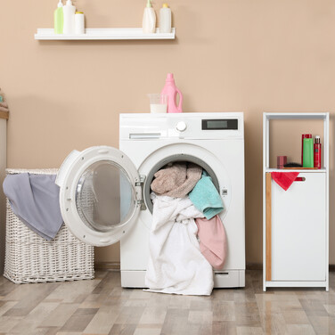 Relaxdays Laundry Basket with Shelf