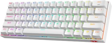 Redragon K530 Pro Draconic - Механічна ігрова клавіатура 60% з RGB підсвічуванням та Tactile brown перемикачами (61 клавіша, Hot-Swap, Bluetooth/USB, Windows/Mac/Android)