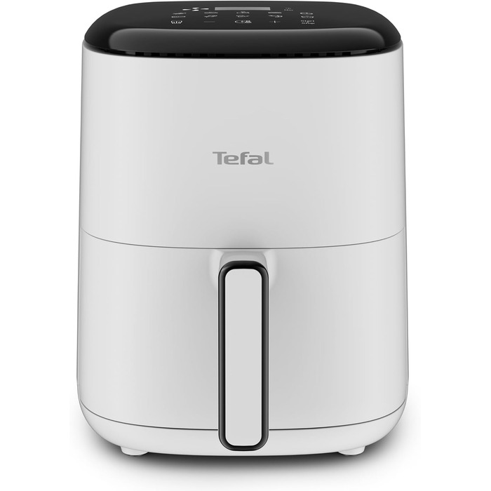 Аерофритюрниця Tefal Easy Fry Compact 3 л, 10 програм, сенсорне управління, антипригарне покриття, енергозберігаюча, світло-сіра
