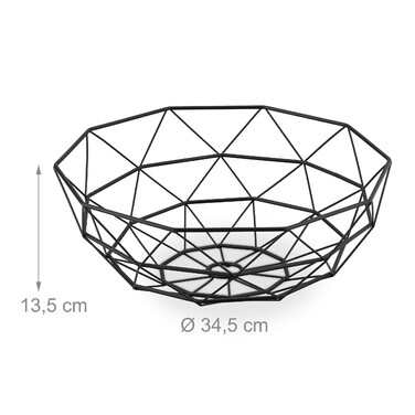 Relaxdays Decorative Fruit Bowl made of Metal